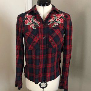 Embroidered flowers Flannel Shirt = H&M Divided